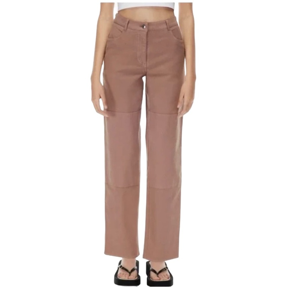 Aritzia Wilfred Carpenter Pants Taupe Mauve Pink Utility Trouser Women Size 0